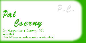 pal cserny business card